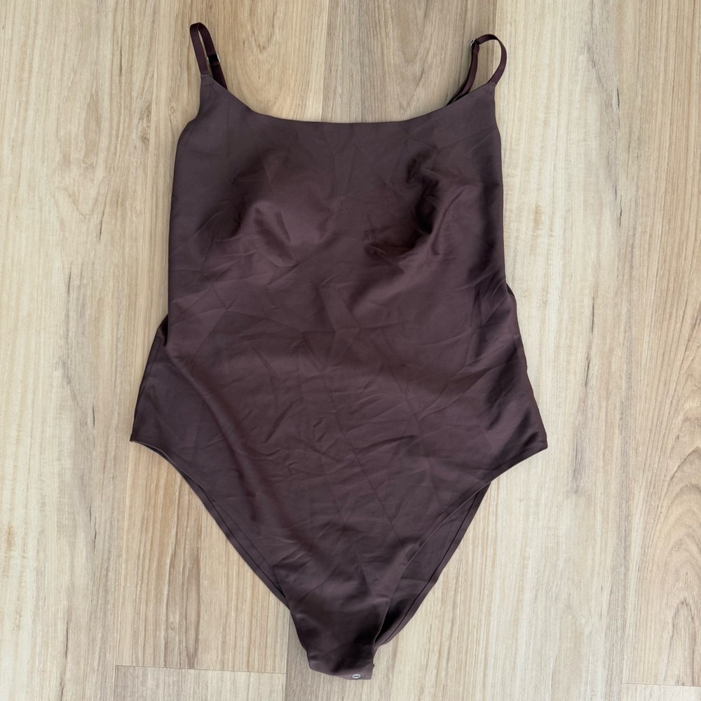 Gilly Hicks Seamless Matte Brown Bodysuit
